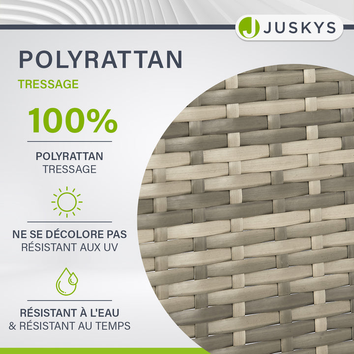Table de jardin carrée en polyrotin Yoro