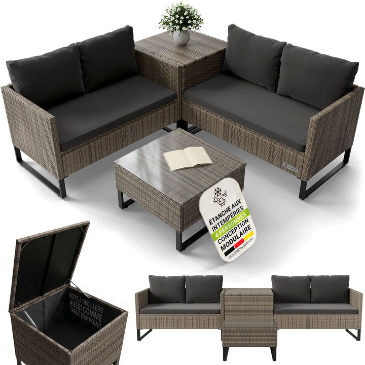 Salon de jardin pour 4 personnes Santorin