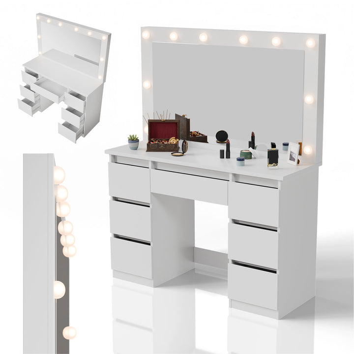 Coiffeuse avec miroir Lilia