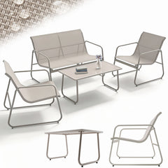 Ensemble de mobilier de jardin Genua 4 pièces avec table et banc
