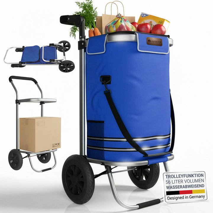 Chariot de courses 3 en 1 - Capacité 56 L