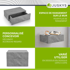 Lot de 2 tables de nuit suspendues