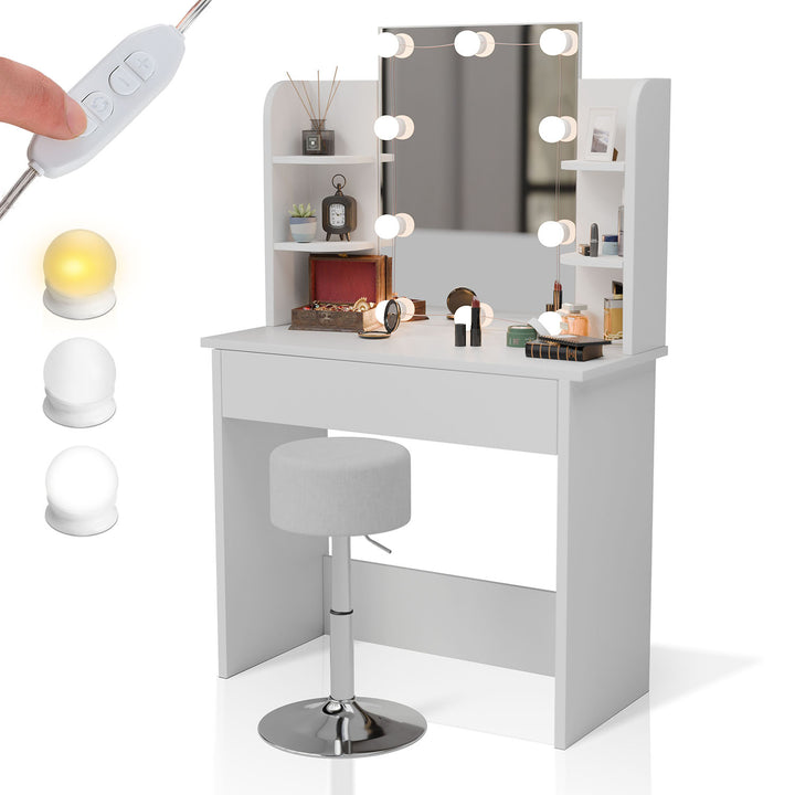 Coiffeuse Zoey et tabouret Tonia