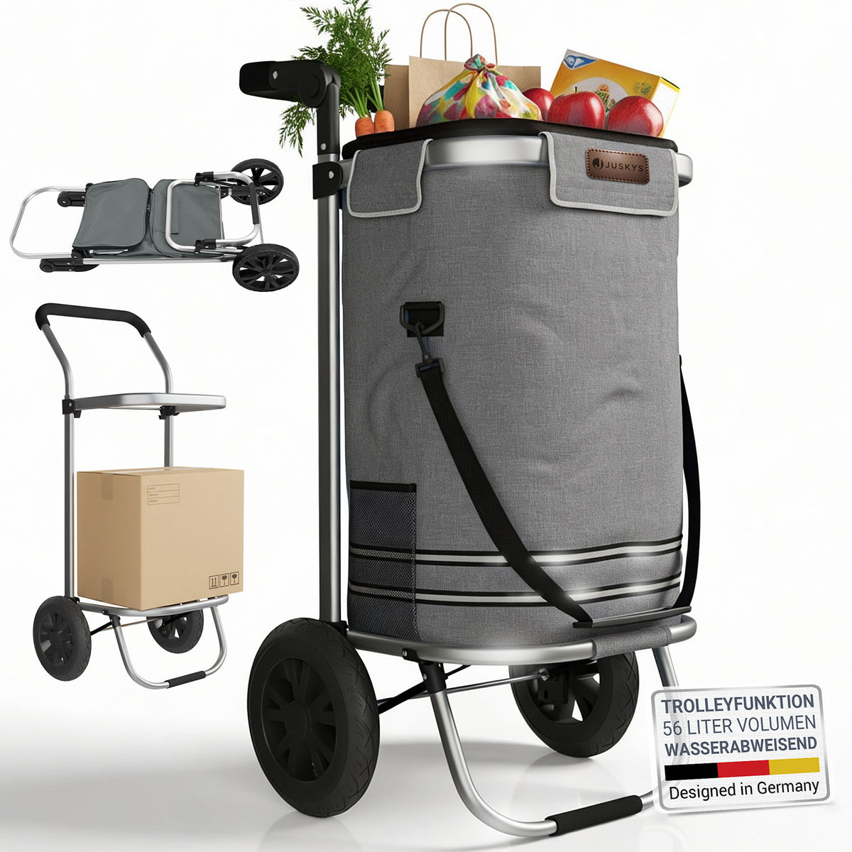 Chariot de courses 3 en 1 - Capacité 56 L