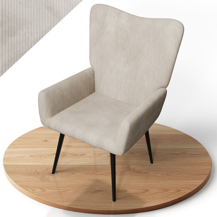 Fauteuil à oreilles avec tabouret Odense en option