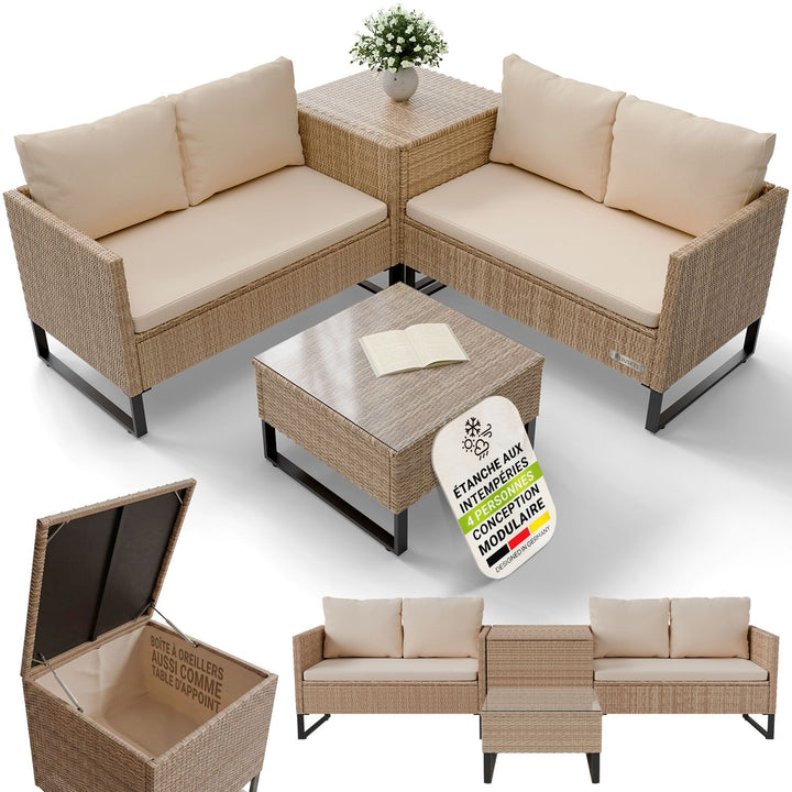 Salon de jardin pour 4 personnes Santorin