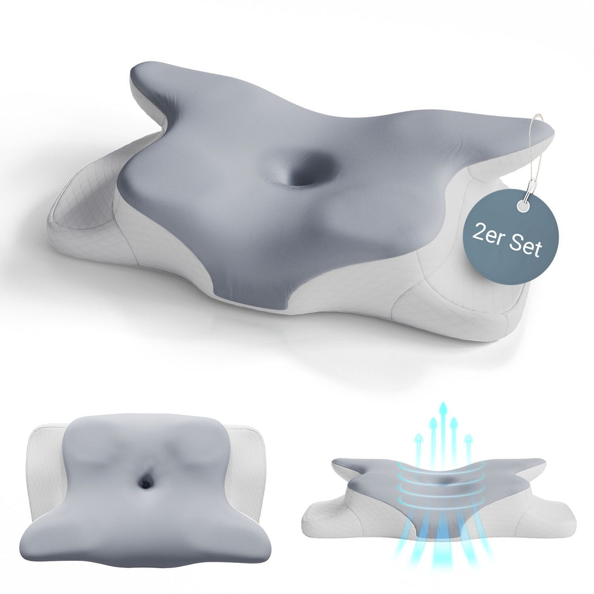 Oreiller cervical orthopédique en mousse à mémoire de forme