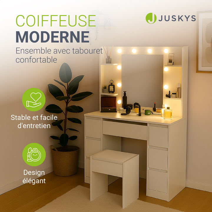 Coiffeuse avec miroir Malia