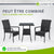 Table de jardin carrée en polyrotin Yoro