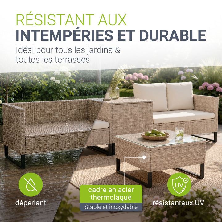 Salon de jardin pour 4 personnes Santorin