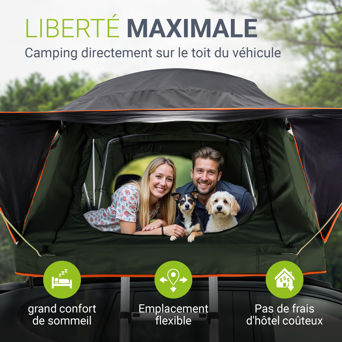 Tente de toit pour 2 personnes Lago