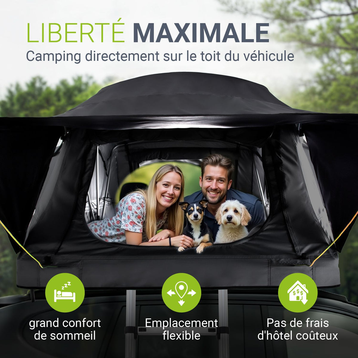 Tente de toit pour 2 personnes Lago
