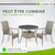 Table de jardin ronde en polyrotin Yoro
