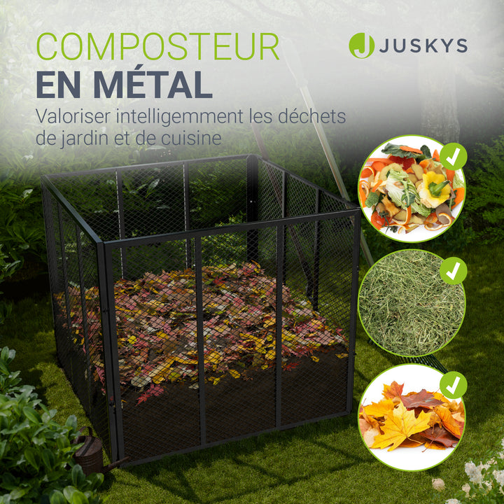Composteur métallique pour déchets de jardin