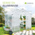 Serre en aluminium avec fondation