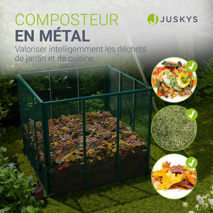 Composteur métallique pour déchets de jardin