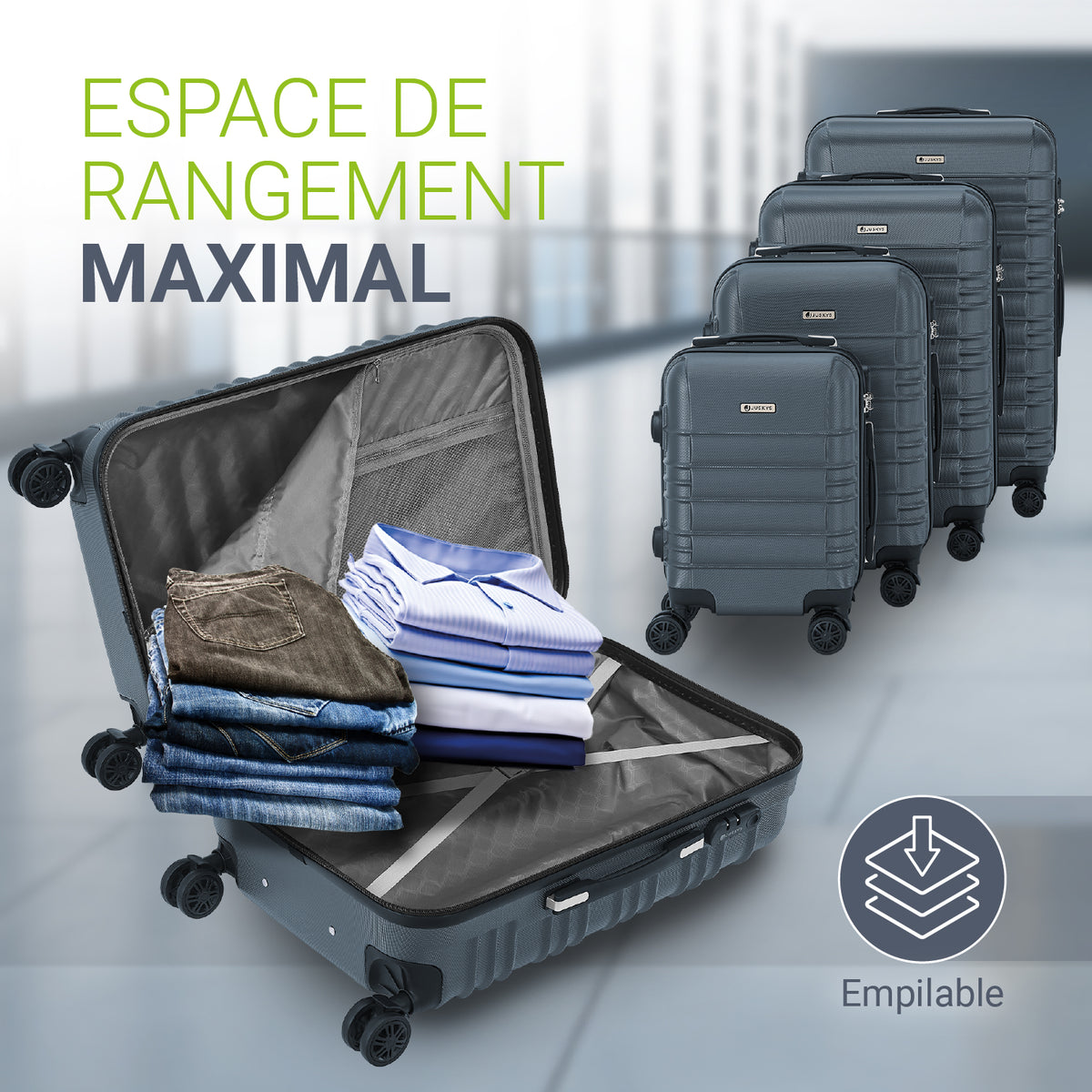 Ensemble de valises rigides Rome