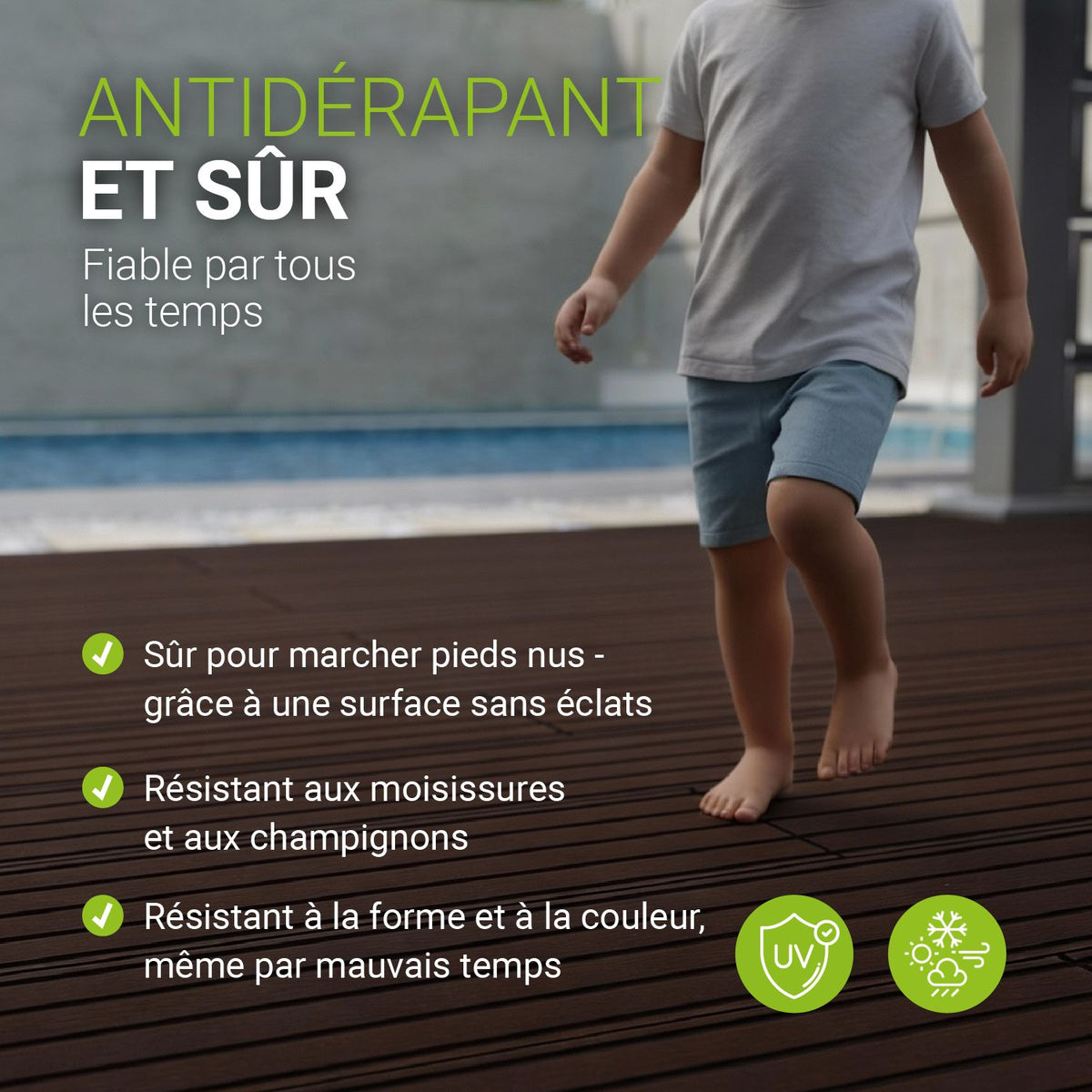Lames de terrasse WPC marron