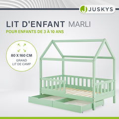 Lit enfant Marli 80 x 160 cm avec sommier