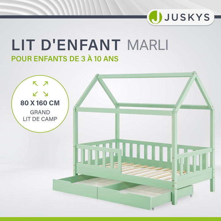 Lit enfant Marli 80 x 160 cm avec sommier