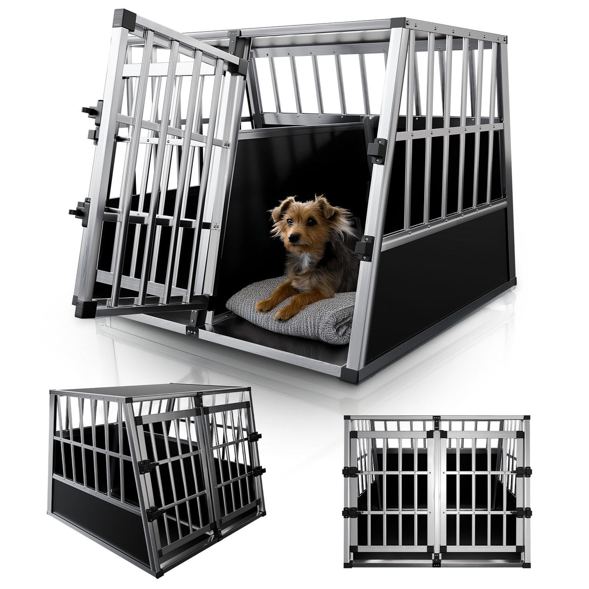 Caisse de transport pour chiens en aluminium