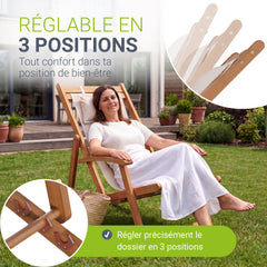 Chaise longue pliante Tavira