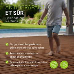 Lames de terrasse en WPC Teck