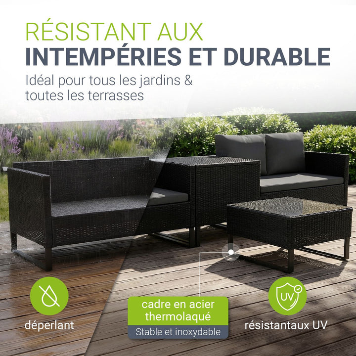 Salon de jardin pour 4 personnes Santorin