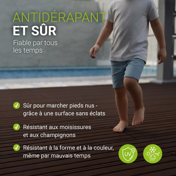 Lames de terrasse WPC marron