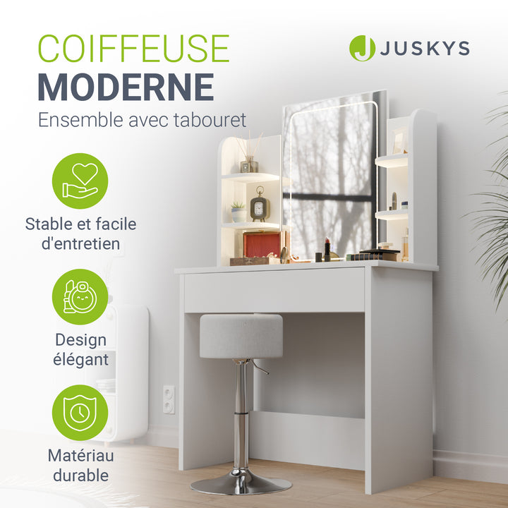 Coiffeuse Zoey et tabouret Tonia