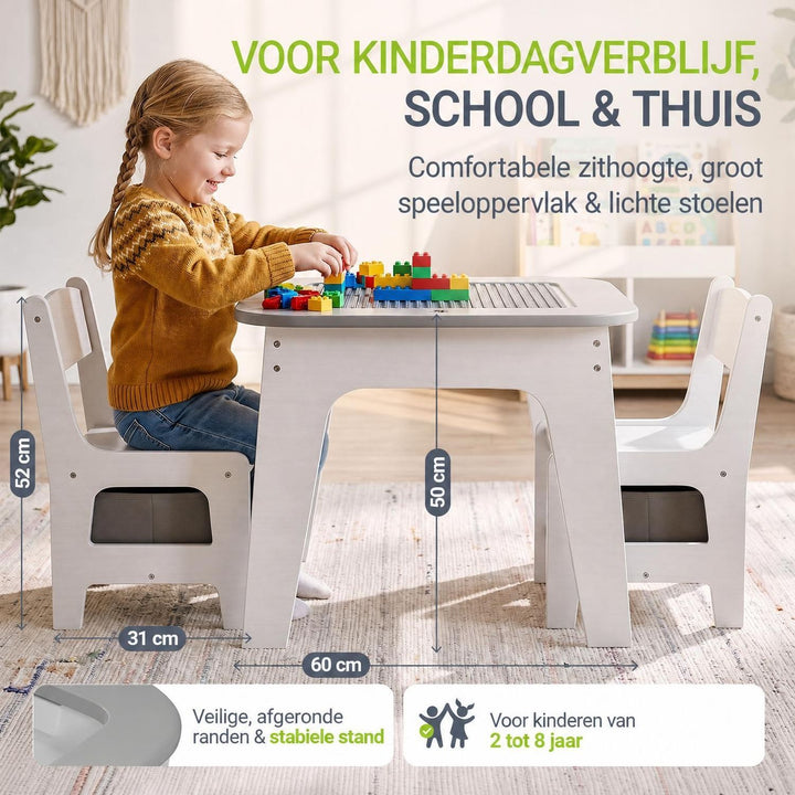 Table de jeu avec deux chaises Milou