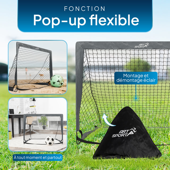 Lot de 2 buts de football pop-up Goal Master