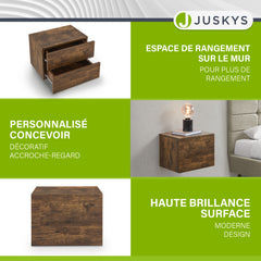 Table de chevet murale suspendue