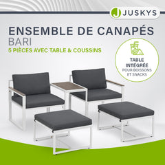 Ensemble de meubles de jardin avec canapé Bari