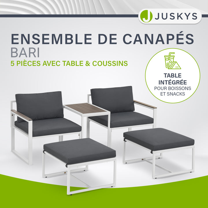 Ensemble de meubles de jardin avec canapé Bari