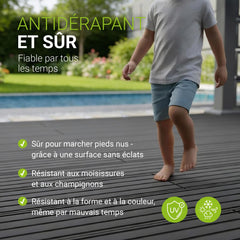 Lames de terrasse en WPC anthracite