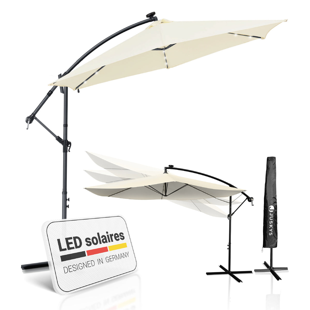 Parasol déporté à LED Brésil