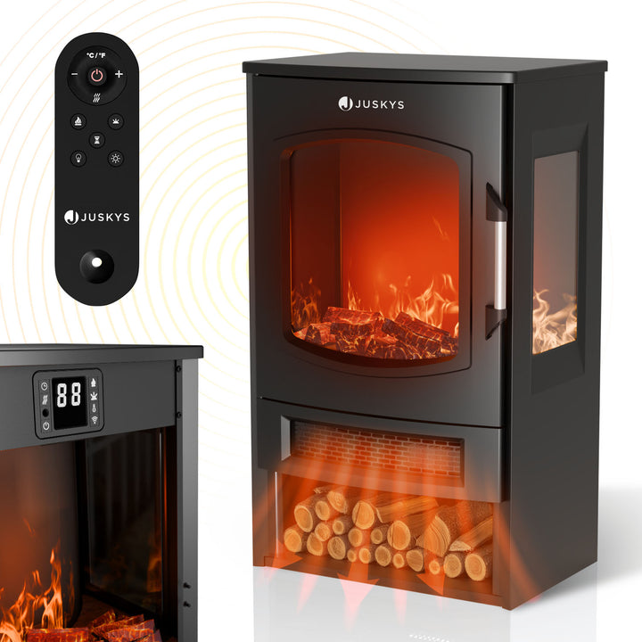 Poêle électrique 1800W avec effet de flammes
