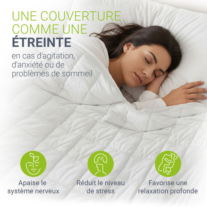 Couverture lestée 135x200 cm pour un meilleur sommeil