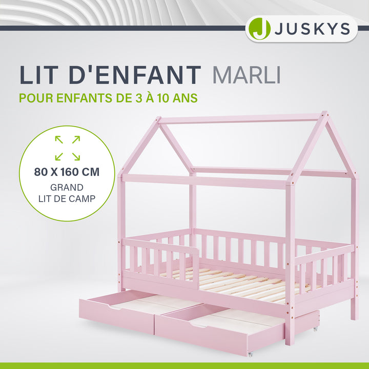 Lit enfant Marli 80 x 160 cm avec sommier