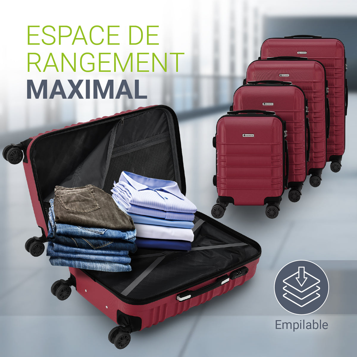 Ensemble de valises rigides Rome