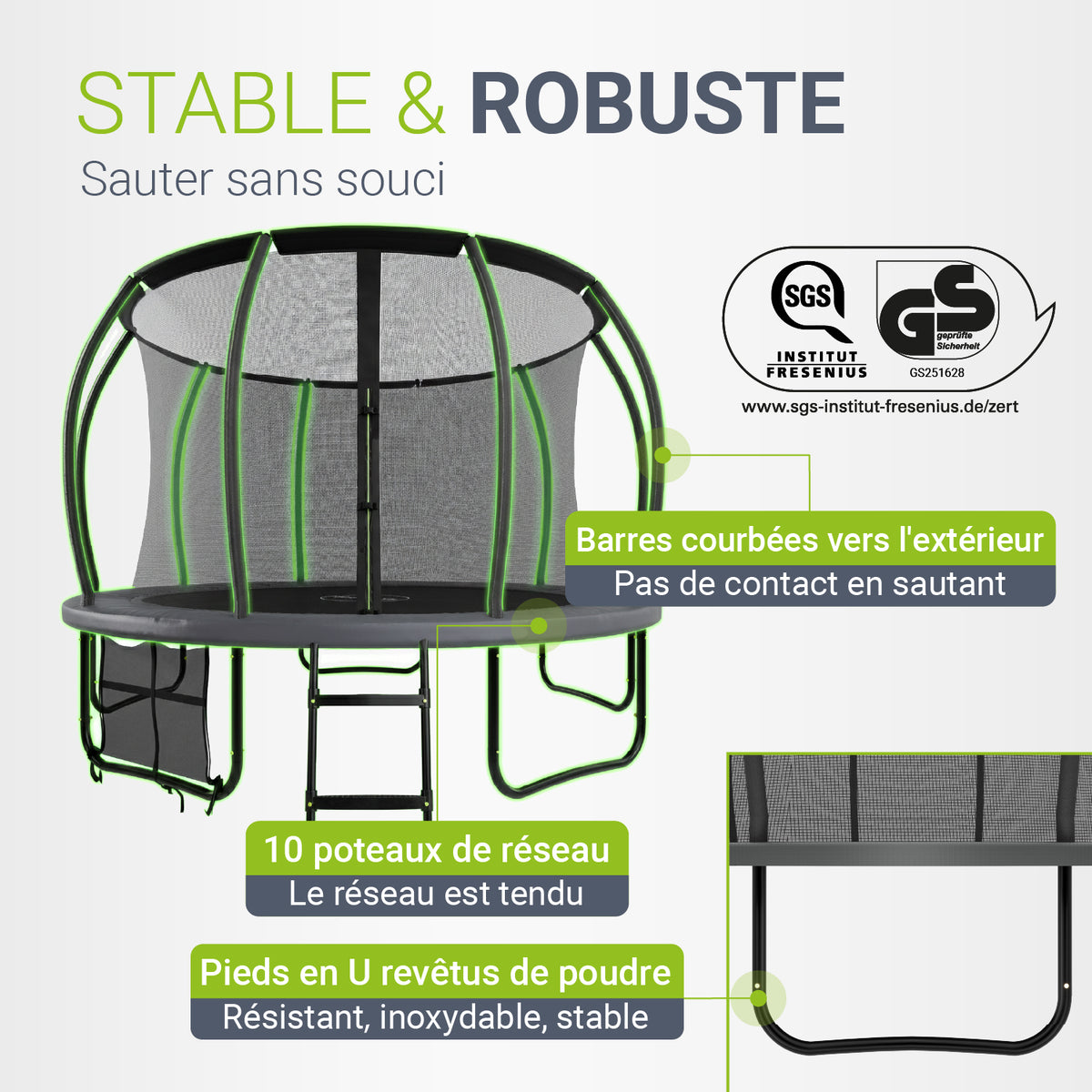 Trampoline d'extérieur pour le jardin