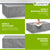 Lot de 2 tables de nuit suspendues