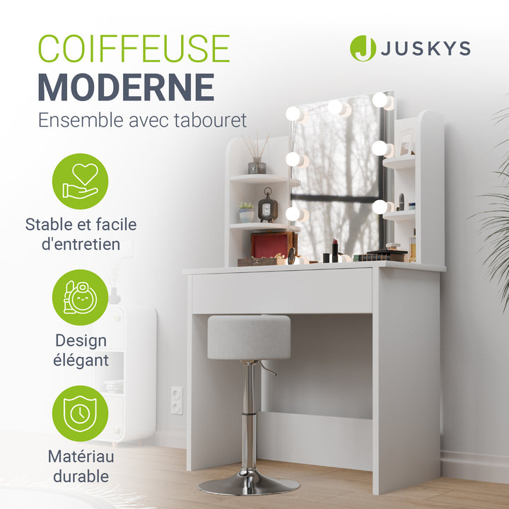Coiffeuse Zoey et tabouret Tonia