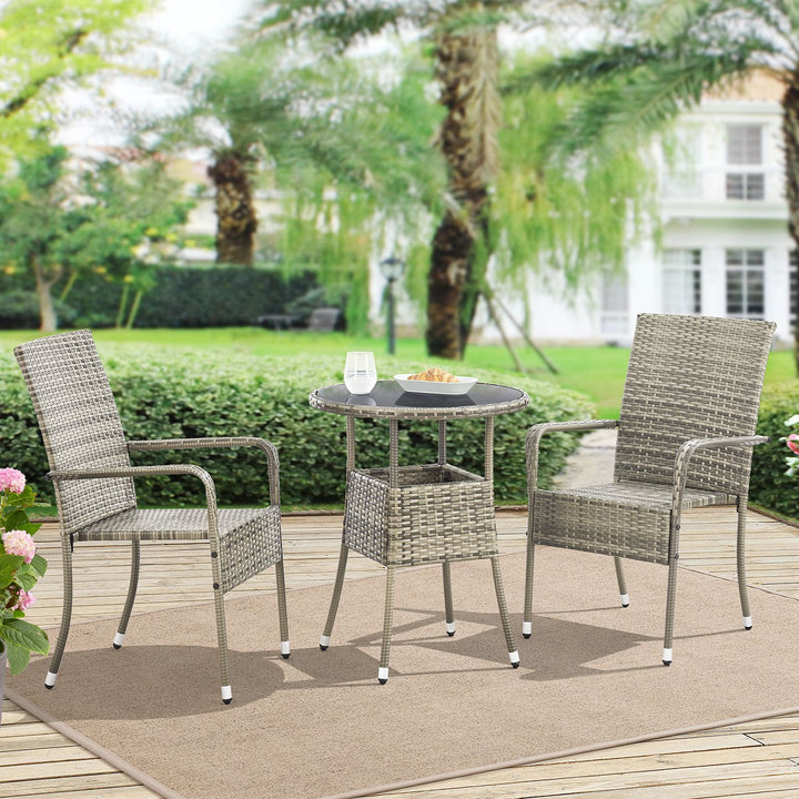 Runder Polyrattan Gartentisch Yoro