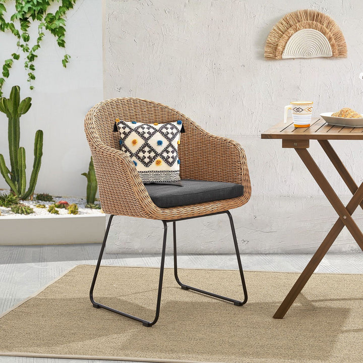 Chaise en rotin et osier Cody