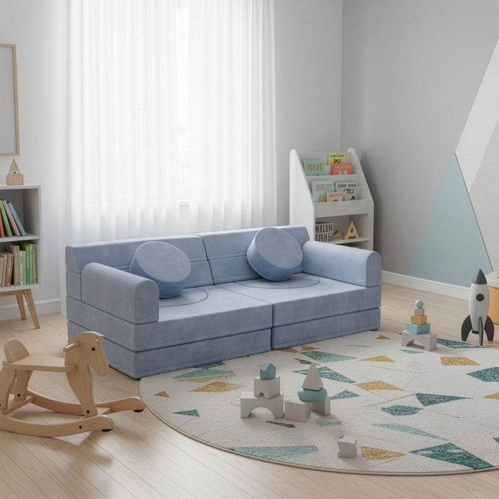 Kindersofa Kayo mit Cord Bezug & Kissen