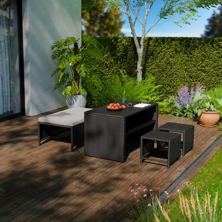 2in1 Polyrattan Gartenmöbel Jamaika