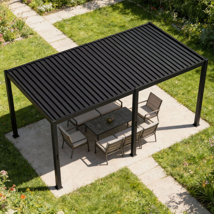 Pergola a lames tahiti