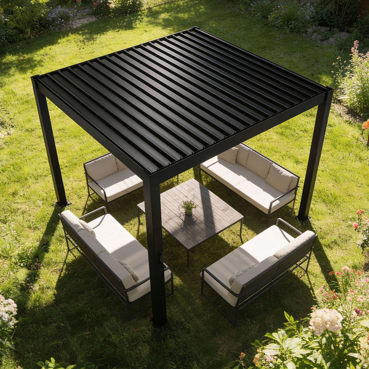 Pergola a lames tahiti